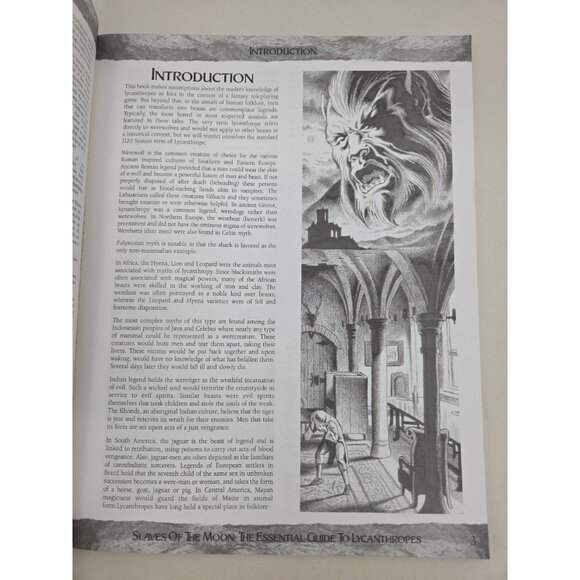 Slaves Of The Moon Essential Guide to Lycanthropes Rages of Legend d20 2004 Good - Picture 7 of 12
